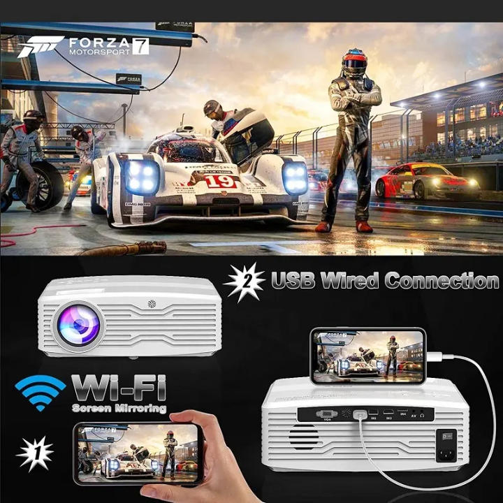 TMY Portable Home Projector V08 β 720p Native HD, Bluetooth Speaker, Upscaled Full HD Support