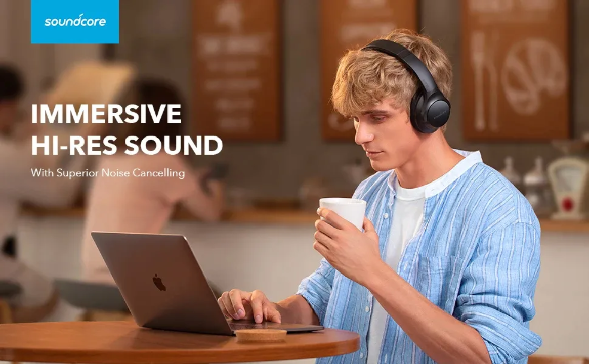 Soundcore Life Q20 Headphones β Hybrid Active Noise Cancelling Wireless Over-Ear, 60-Hour Playback