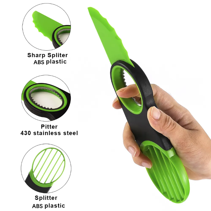 OXO Good Grips 3-in-1 Avocado Slicer Tool β Stainless Steel Pitter & Soft Non-Slip Grip