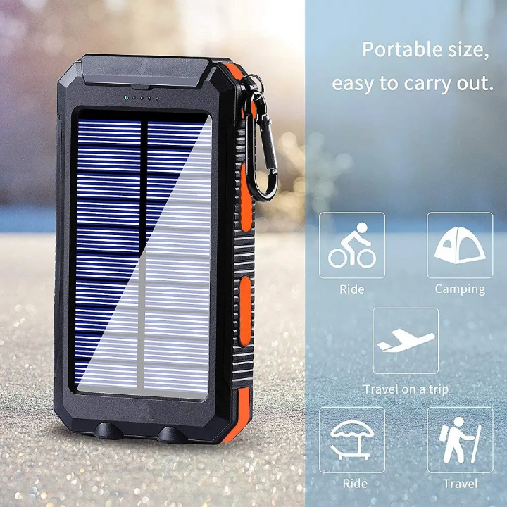 YELOMIN Solar Power Bank 38800mAh β Waterproof Outdoor 3-Output Charger with Flashlights & Type-C