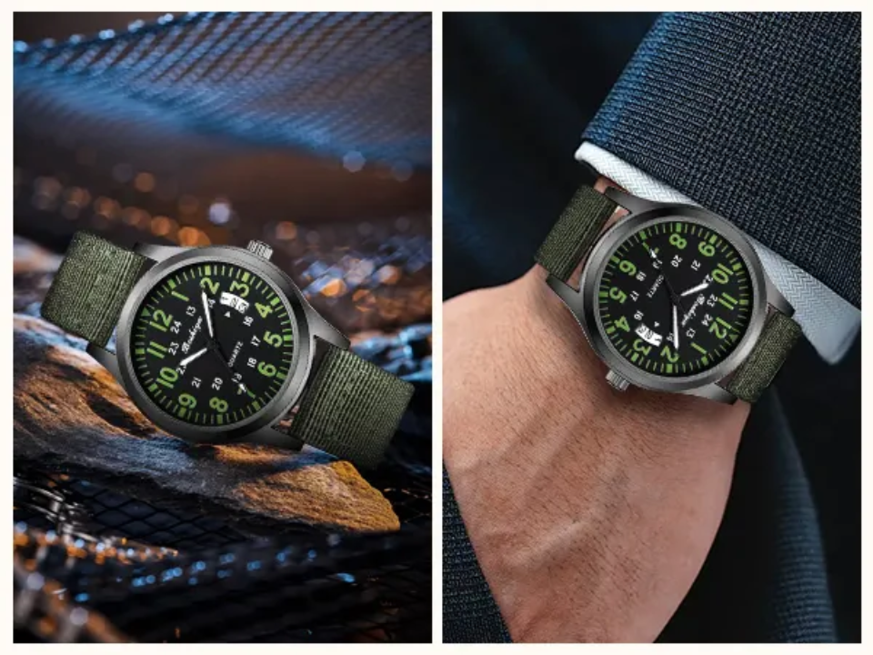 LN LENQIN R015 Waterproof Analog Watch Men – 30M Casual Fashion Silicone Strap Date Display