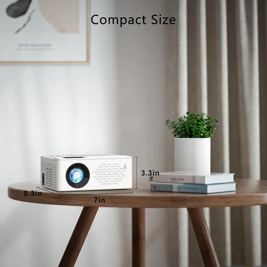 TMY Mini Projector - Bluetooth & WiFi Portable 1080P Projector w/ Screen