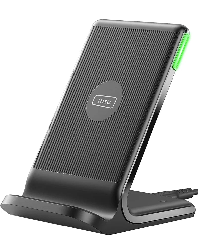 INIU 15W Fast Qi Wireless Charging Station – Adaptive Night Light & Universal Compatibility