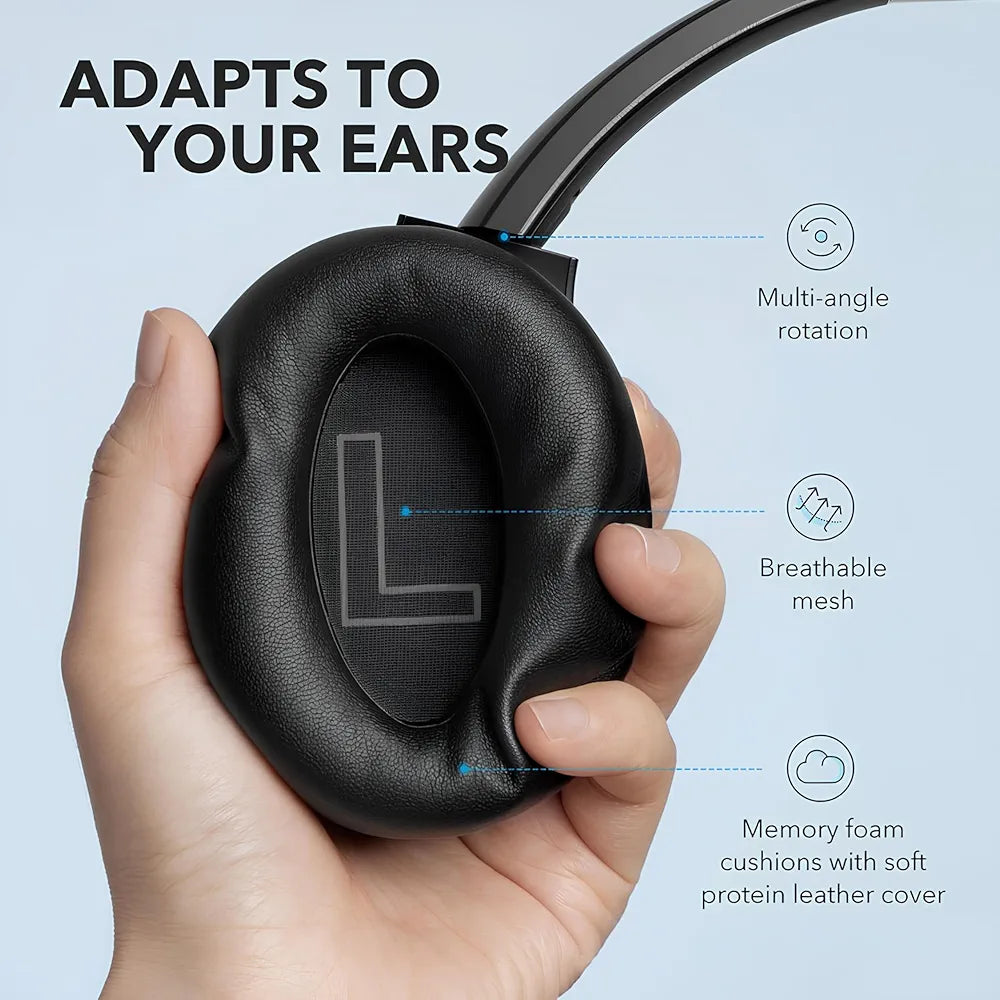 Soundcore Life Q20 Over-Ear Wireless Headphones – Hybrid ANC, 60-Hour Playtime