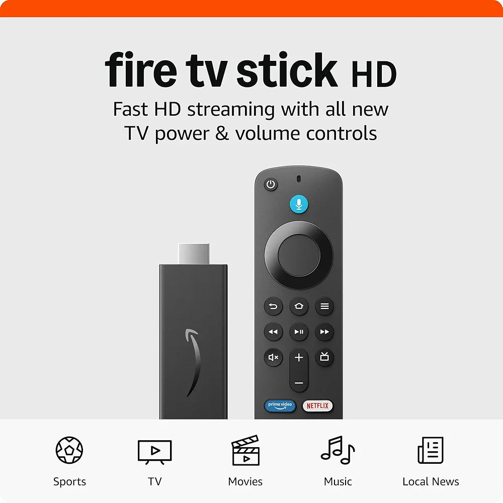 Amazon Fire TV Stick HD – Full-HD Streaming Device with Alexa Voice Remote