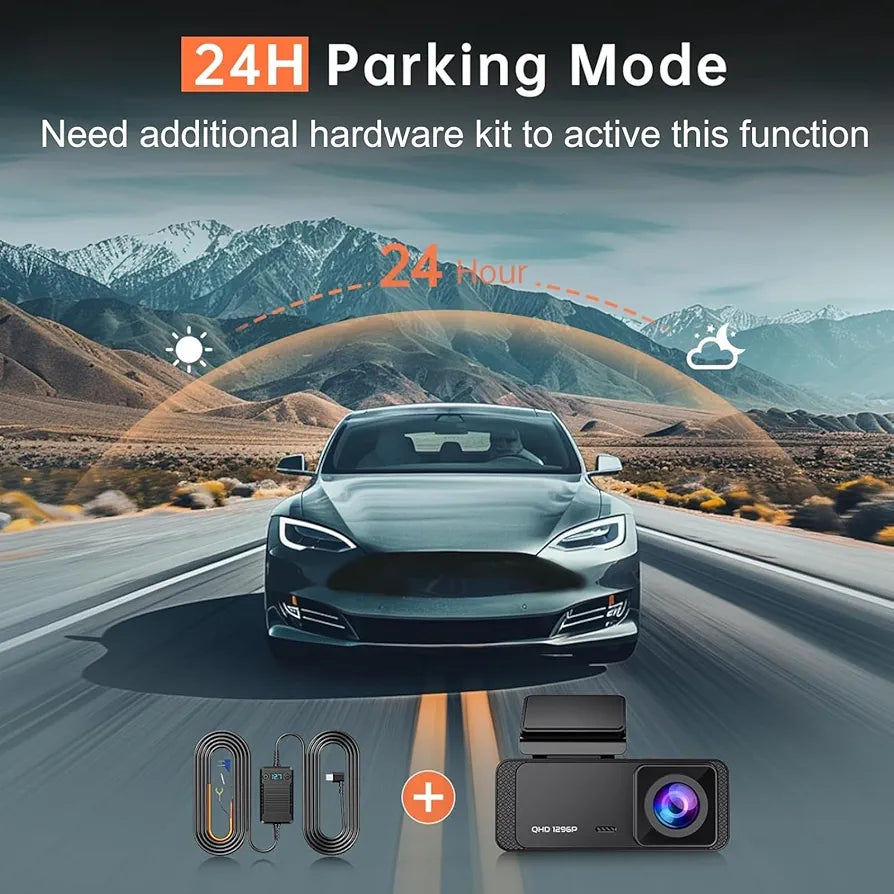 Veement V300 1296P Front WiFi Dash Cam with Night Vision & 24-Hour Parking Mode