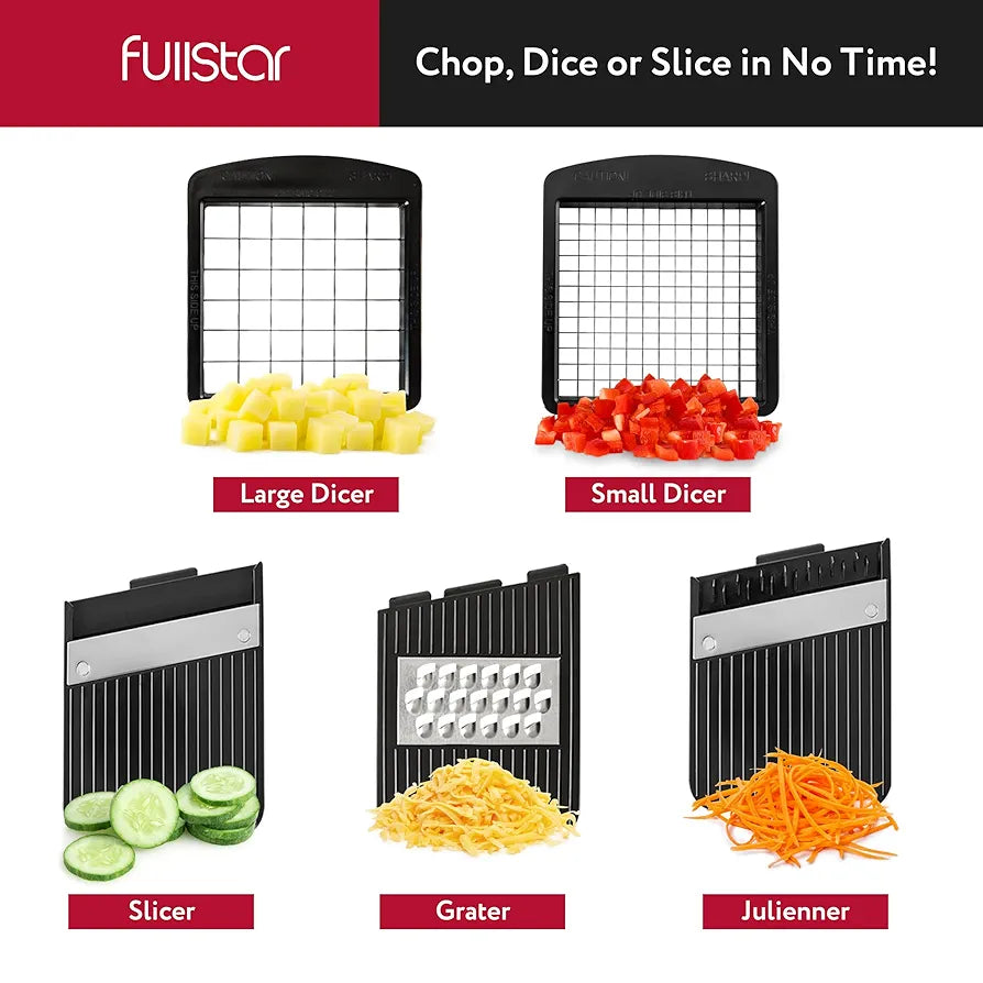 Yusshn 12-in-1 Vegetable Chopper – Multifunctional Onion & Food Cutter with 7 Blades and Container (Grey)
