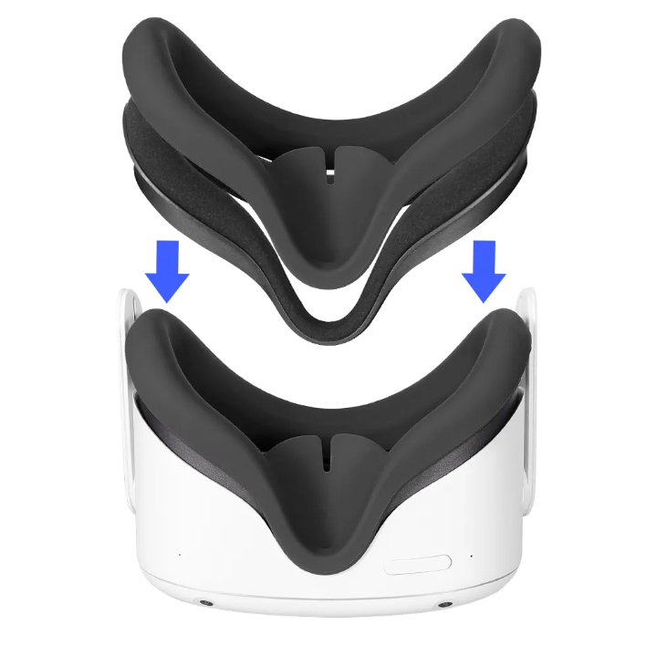 SUPERUS VR Face Cover Pad for Oculus Quest 2 – Sweat-Proof PU Leather Facial Interface Replacement