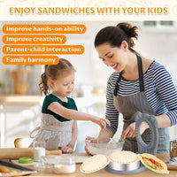 CHICHAUS Uncrustable Sandwich Maker Cutter & Sealer – 3.7-Inch Uncrustable Sandwich Maker for Kids, Crustless Pocket Sandwich Cutter & Sealer (Circle Light Blue)