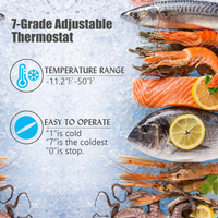 WANAI Compact Chest Freezer 3.5 Cu.Ft – Adjustable Thermostat Small Deep Freezer for Apartment/Kitchen