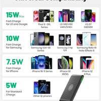 INIU 15W Fast Qi Wireless Charging Station – Adaptive Night Light & Universal Compatibility