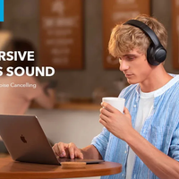 Soundcore Life Q20 Headphones – Hybrid Active Noise Cancelling Wireless Over-Ear, 60-Hour Playback