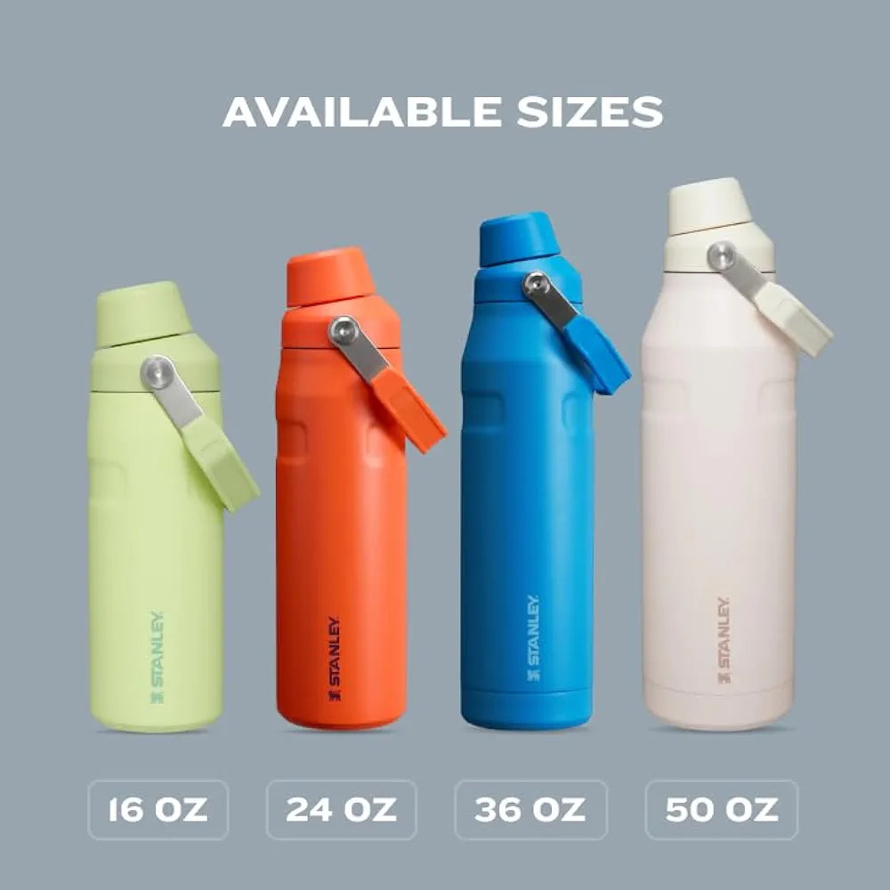 Stanley IceFlow 16-oz Ash Fast-Flow Bottle – Lightweight, Leakproof Insulated Stainless Steel