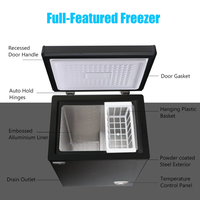 WANAI Compact Chest Freezer 3.5 Cu.Ft – Adjustable Thermostat Small Deep Freezer for Apartment/Kitchen