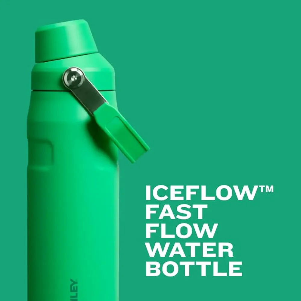 Stanley IceFlow 16-oz Ash Fast-Flow Bottle – Lightweight, Leakproof Insulated Stainless Steel