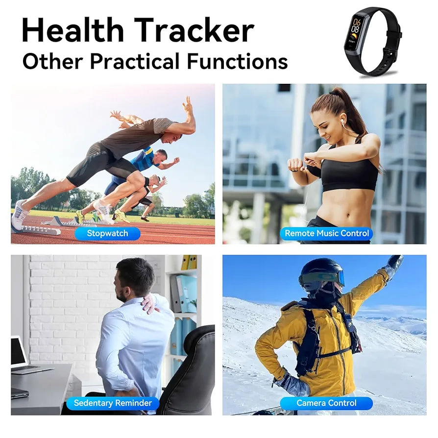 APPBYER Fitness Tracker – 24/7 Heart Rate, SpO₂, Blood Pressure & Sleep Monitor (Beige)