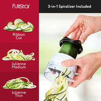 Yusshn 12-in-1 Vegetable Chopper – Multifunctional Onion & Food Cutter with 7 Blades and Container (Grey)