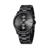 GOLDEN HOUR Stainless Steel Chronograph Watch Men – Waterproof Quartz Auto Date Business Style