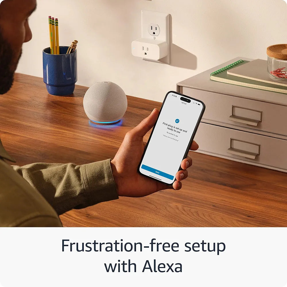 Amazon Smart Plug – Works with Alexa, Single Outlet, Voice-Controlled