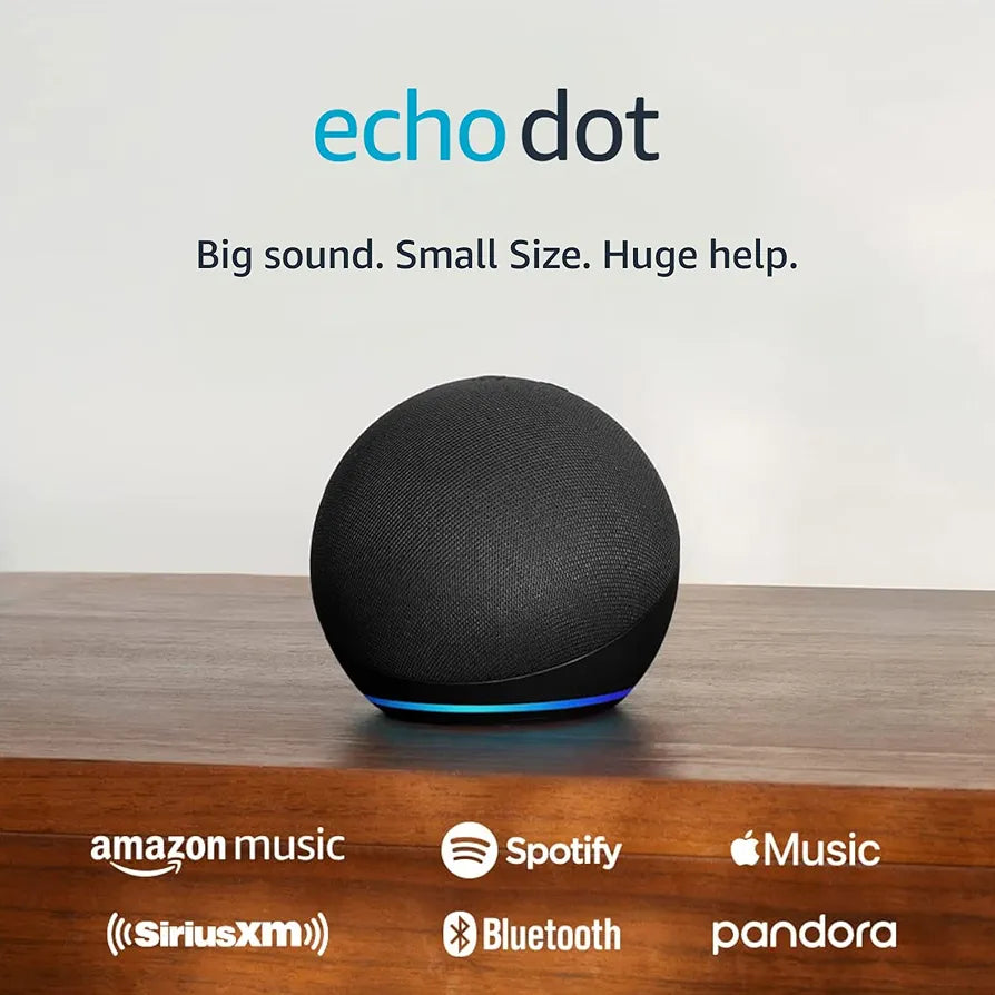 Amazon Echo Dot 5th-Gen (2022) – Smart Speaker with Alexa, Charcoal