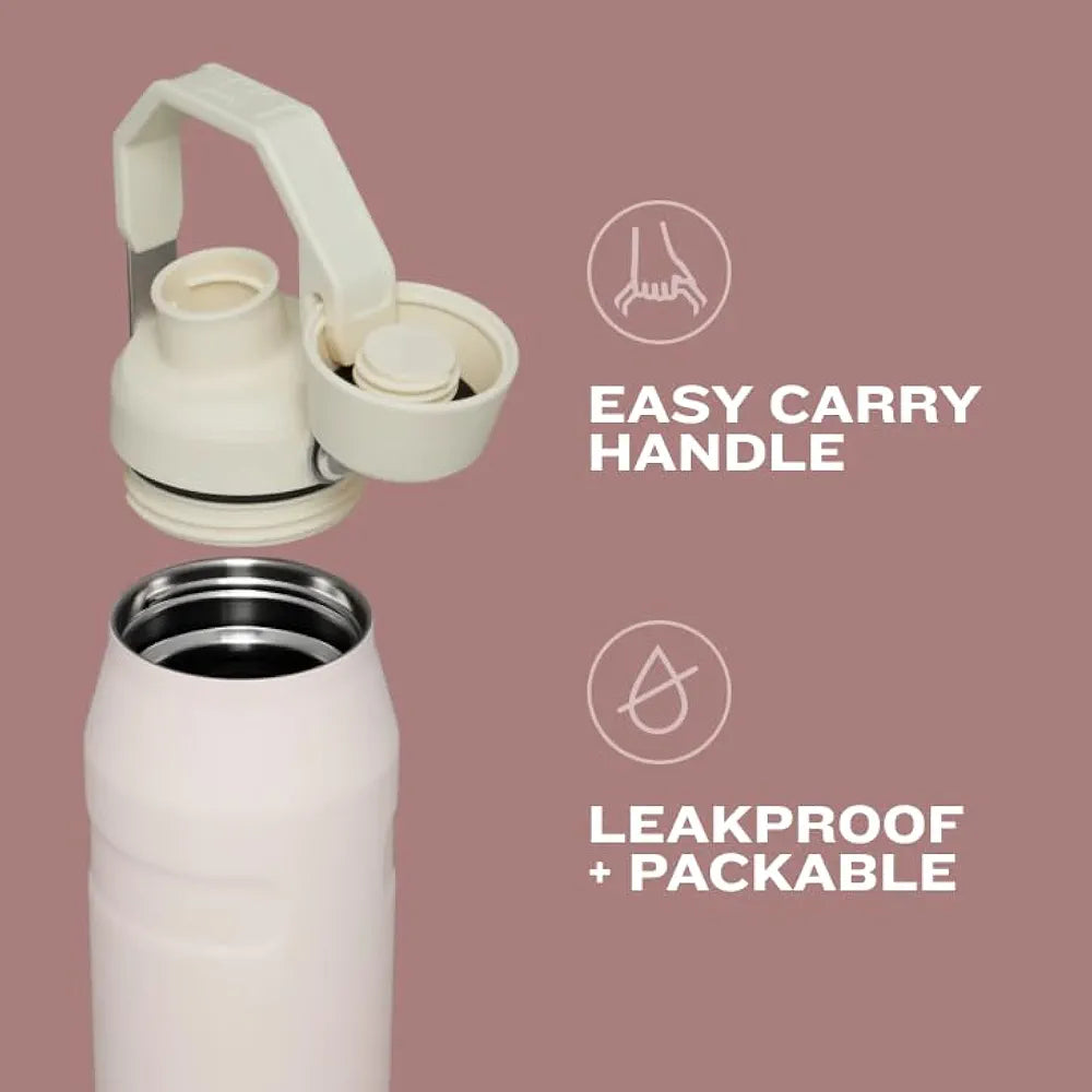 Stanley IceFlow 16-oz Ash Fast-Flow Bottle – Lightweight, Leakproof Insulated Stainless Steel