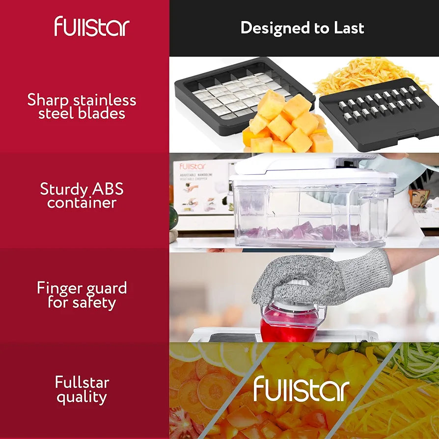 Yusshn 12-in-1 Vegetable Chopper – Multifunctional Onion & Food Cutter with 7 Blades and Container (Grey)
