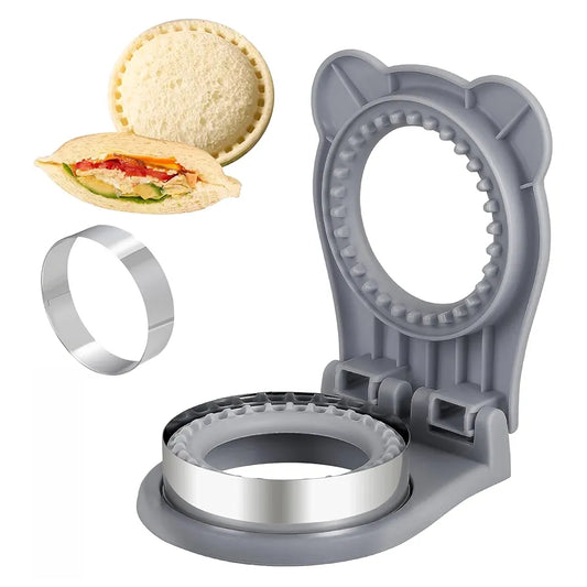 CHICHAUS Uncrustable Sandwich Maker Cutter & Sealer – 3.7-Inch Uncrustable Sandwich Maker for Kids, Crustless Pocket Sandwich Cutter & Sealer (Circle Light Blue)