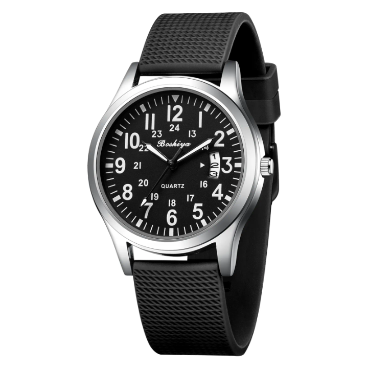 LN LENQIN R015 Waterproof Analog Watch Men – 30M Casual Fashion Silicone Strap Date Display