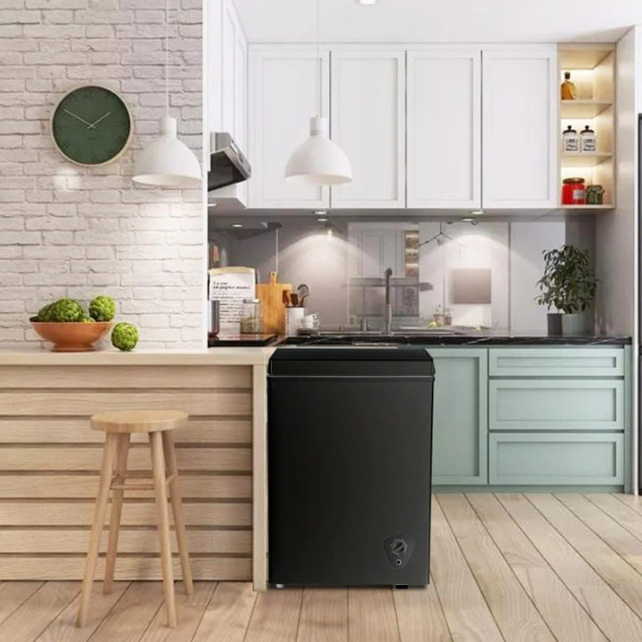 WANAI Compact Chest Freezer 3.5 Cu.Ft – Adjustable Thermostat Small Deep Freezer for Apartment/Kitchen