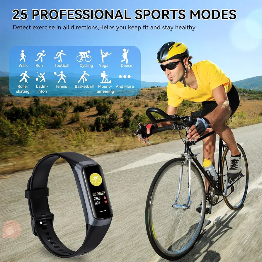 APPBYER Fitness Tracker – 24/7 Heart Rate, SpO₂, Blood Pressure & Sleep Monitor (Beige)
