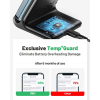 INIU 15W Qi Wireless Charging Stand – Sleep-Friendly Adaptive Light & Dual Coil Pad