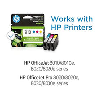 HP 910 Color Ink (Cyan/Magenta/Yellow) 3-Pack – Standard Yield, 315 Pages Each