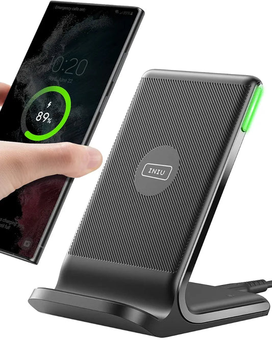 INIU 15W Fast Qi Wireless Charging Station – Adaptive Night Light & Universal Compatibility