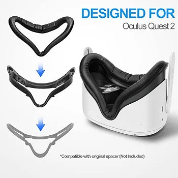SUPERUS Facial Interface & Pad – Sweat-Proof PU Foam Replacement for Meta Quest 2