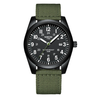 LN LENQIN Military Analog Watch Men – 42mm Waterproof Nylon Strap Tactical Date Display
